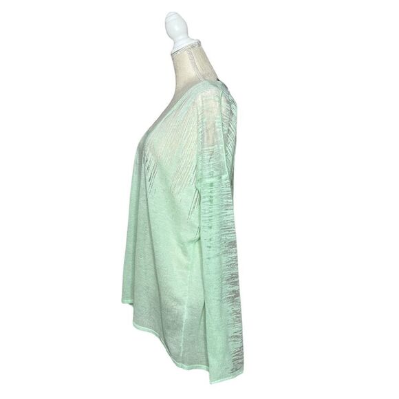 Elie Tahari Mint Cream Henley Sweater - Large - NWT - Picture 2 of 9